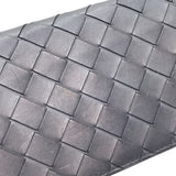 ボッテガ・ヴェネタ BOTTEGA VENETA イントレチャート 二つ折り財布 ブラック オレンジ シルバー金具 レザー ユニセックス 長財布