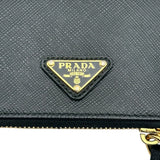 プラダ PRADA サファイアーノ トライアングル カードケース 1MC085 ブラック サファイアーノレザー レディース カードケース