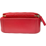 シャネル CHANEL ビジネスフィニティ カメラバッグ AS1230 23番台 レッド ゴールド金具 キャビアスキン レディース ショルダーバッグ