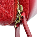 シャネル CHANEL ビジネスフィニティ カメラバッグ AS1230 23番台 レッド ゴールド金具 キャビアスキン レディース ショルダーバッグ