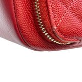 シャネル CHANEL ビジネスフィニティ カメラバッグ AS1230 23番台 レッド ゴールド金具 キャビアスキン レディース ショルダーバッグ