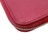 エルメス HERMES アザップロングシルクイン　 □O刻印 （2011年製） カシス　シルバー金具 ヴォーエプソン レディース 長財布