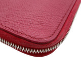 エルメス HERMES アザップロングシルクイン　 □O刻印 （2011年製） カシス　シルバー金具 ヴォーエプソン レディース 長財布