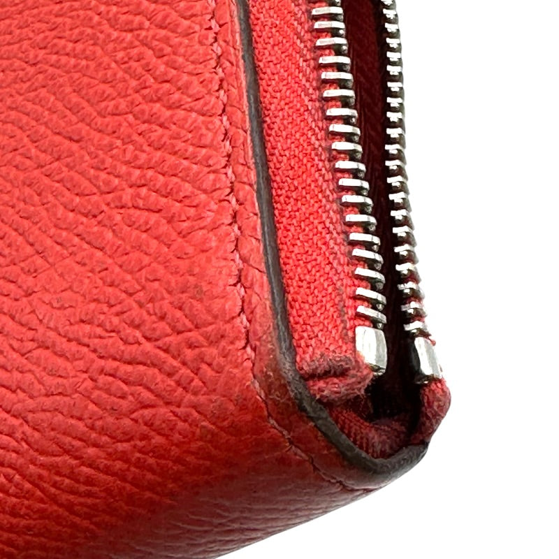 エルメス HERMES アザップロングシルクイン T刻 ローズジャイプール シルバー金具 ヴォーエプソン レディース 長財布 エルメス HERMES アザップロングシルクイン T刻 ローズジャイプール