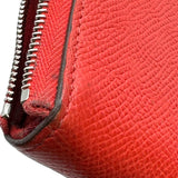 エルメス HERMES アザップロングシルクイン T刻 ローズジャイプール シルバー金具 ヴォーエプソン レディース 長財布