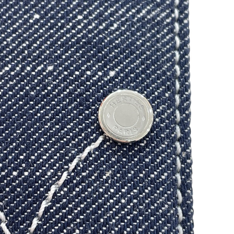 エルメス HERMES エマン・ルボン カードケース ブルー・インディゴ