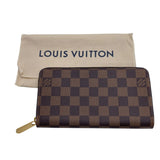 ルイ・ヴィトン LOUIS VUITTON ジッピー・ウォレット N41661 ブラウン ゴールド金具 ダミエキャンバス ダミエキャンバス メンズ 長財布