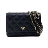 シャネル CHANEL マトラッセ ミニチェーンウォレット AP1649 ブラック シルバー金具 キャビアスキン レディース ショルダーバッグ