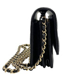 シャネル CHANEL マトラッセ ミニチェーンウォレット AP1649 ブラック シルバー金具 キャビアスキン レディース ショルダーバッグ