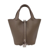 エルメス HERMES ピコタンロックPM K刻 エトゥープ シルバー金具 トリヨンクレマンス レディース ハンドバッグ