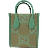 グッチ GUCCI ジャンボGG ミニトート 671623 グリーン ジャンボGGキャンバス レディース トートバッグ