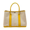 エルメス HERMES ガーデンパーティPM □M刻 ベージュ×イエロー トワル ネゴンダ レディース トートバッグ