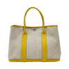 エルメス HERMES ガーデンパーティPM □M刻 ベージュ×イエロー トワル ネゴンダ レディース トートバッグ