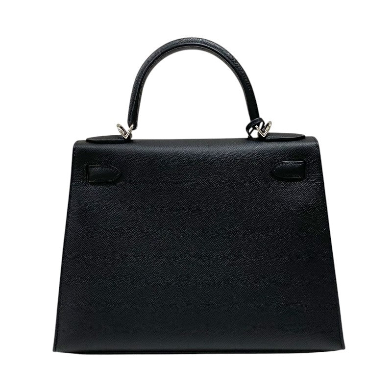 エルメス HERMES ケリー28 外縫い B刻 ブラック シルバー金具 エプソン