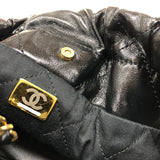 シャネル CHANEL CHANEL22ミニバッグ AS3980 ブラック ゴールド金具 シャイニーカーフ レディース ショルダーバッグ