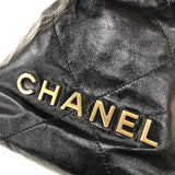 シャネル CHANEL CHANEL22ミニバッグ AS3980 ブラック ゴールド金具 シャイニーカーフ レディース ショルダーバッグ