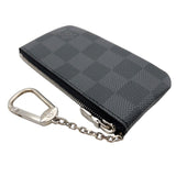 ルイ・ヴィトン LOUIS VUITTON ポシェット・クレ N60155 ブラック/グレー　シルバー金具 ダミエ・グラフィット メンズ キーケース