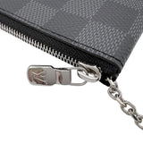 ルイ・ヴィトン LOUIS VUITTON ポシェット・クレ N60155 ブラック/グレー　シルバー金具 ダミエ・グラフィット メンズ キーケース