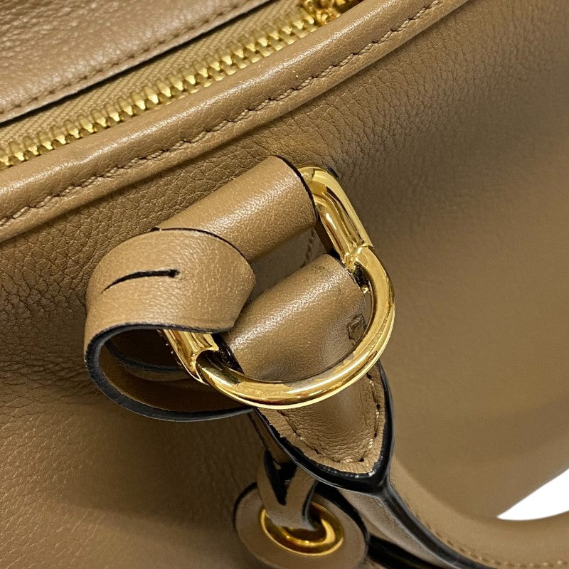 ロエベ LOEWE アマソナ28 ベージュ ゴールド金具 カーフ レディース