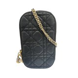 クリスチャン・ディオール Christian Dior コールインディール　フォンホルダー S0872ONMU ブラック カナージュラム レディース その他バッグ