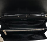 サンローラン SAINT LAURENT モノグラムチェーンウォレット 377829 ブラック シルバー金具 クロコエンボスレザー レディース ショルダーバッグ