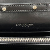 サンローラン SAINT LAURENT モノグラムチェーンウォレット 377829 ブラック シルバー金具 クロコエンボスレザー レディース ショルダーバッグ
