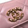 シャネル CHANEL CHANEL19 フラップコインパース AP1787 ピンク シルバー・ゴールド金具 シャイニーラムスキン レディース カードケース