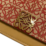 ロエベ LOEWE ゴヤバッグ・スモール レッド×キャメル ゴールド金具 ジャガード カーフ レディース ショルダーバッグ