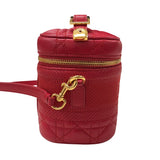 クリスチャン・ディオール Christian Dior DIOR TRAVEL ヴァニティ スモール S5488 レッド カナージュラムスキン レディース ハンドバッグ