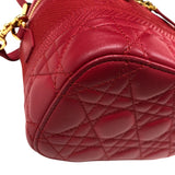 クリスチャン・ディオール Christian Dior DIOR TRAVEL ヴァニティ スモール S5488 レッド カナージュラムスキン レディース ハンドバッグ