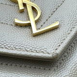 サンローラン SAINT LAURENT エンベロープ チェーンウォレット 742920 ベージュ グレインカーフ レディース ショルダーバッグ