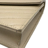 サンローラン SAINT LAURENT エンベロープ チェーンウォレット 742920 ベージュ グレインカーフ レディース ショルダーバッグ