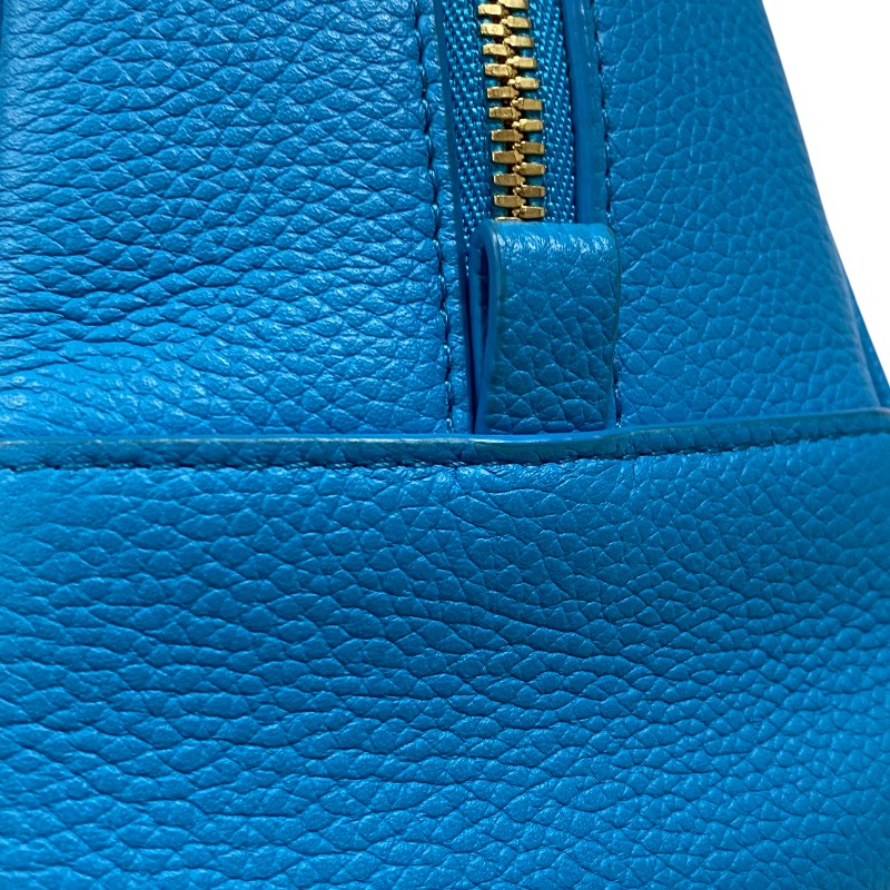 ロエベ LOEWE アマソナ23 A039N07 ブルー ゴールド金具 ペブルカーフ