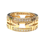 ブルガリ BVLGARI パレンテシリング ゴールド 750 ダイヤモンド ジュエリー