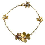 ヴァンクリーフ＆アーペル Van Cleef & Arpels フリヴォル ブレスレット5フラワー ゴールド Au750 ダイヤモンド（53個） ジュエリー