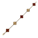 ヴァンクリーフ＆アーペル Van Cleef & Arpels ヴィンテージアルハンブラブレス5P ピンクゴールド Au750 カーネリアン ジュエリー