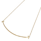 ティファニー TIFFANY＆CO Tスマイル ダイヤネックレスラージ ゴールド AU750 ジュエリー