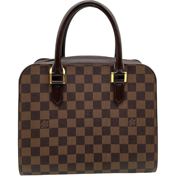 ト*屋様 Louis Vuitton ダークブラウン ハンドバッグ ルイ・ヴィトン LOUIS VUITTON トリアナ N51155 ブラウン ダミエ