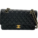 シャネル CHANEL マトラッセ25 A01112 20番台 ブラック GD金具 キャビア レディース ショルダーバッグ