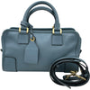 ロエベ LOEWE アマソナ30 ライトブルー レザー レディース ショルダーバッグ