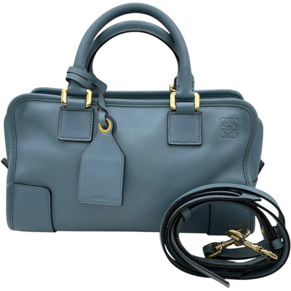 ロエベ LOEWE アマソナ30 ライトブルー レザー レディース ショルダー