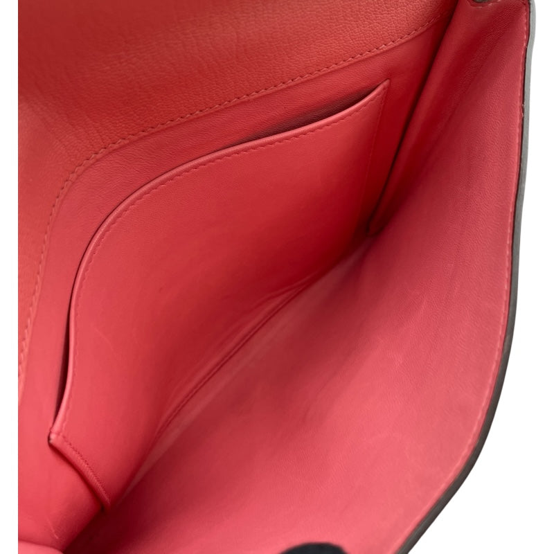 エルメス HERMES シネティック クラッチ C刻 ローズエテ SV金具  