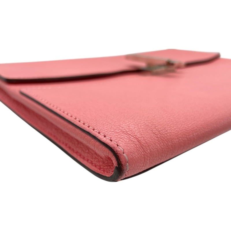 エルメス HERMES シネティック クラッチ C刻 ローズエテ SV金具  