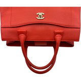 シャネル CHANEL ネオエグゼクティブトート 23番台 オレンジ GD金具 キャビアスキン レディース トートバッグ