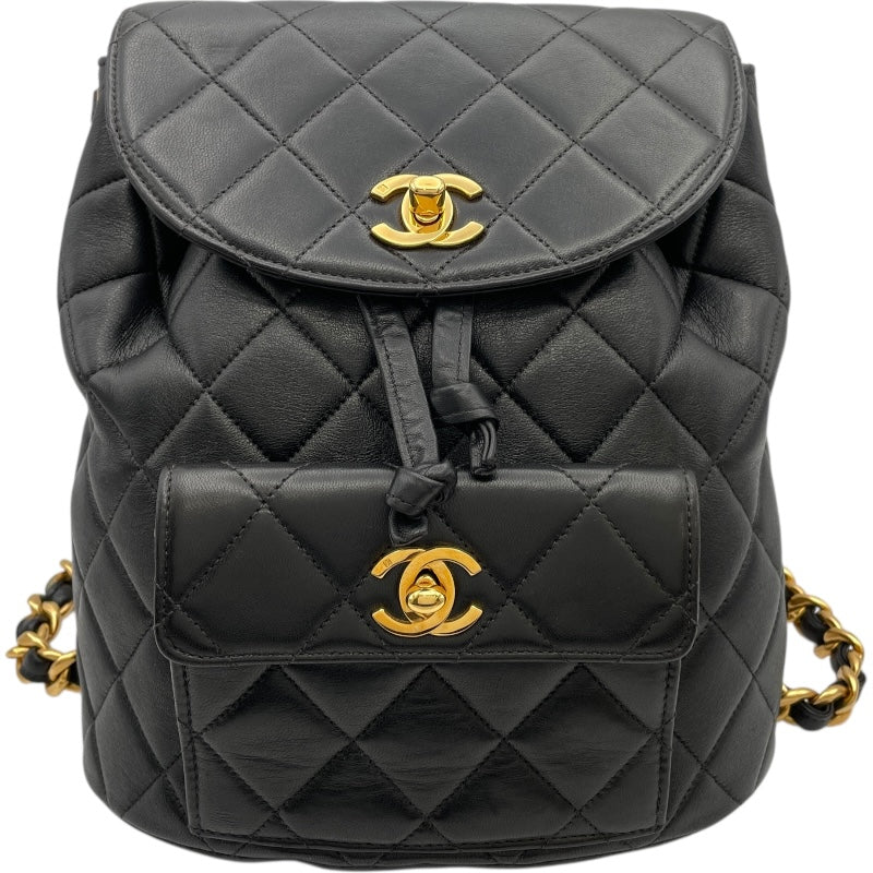 Chanel マトラッセリュック シャネル CHANEL マトラッセ リュックサック 3番台 ブラック GD金具