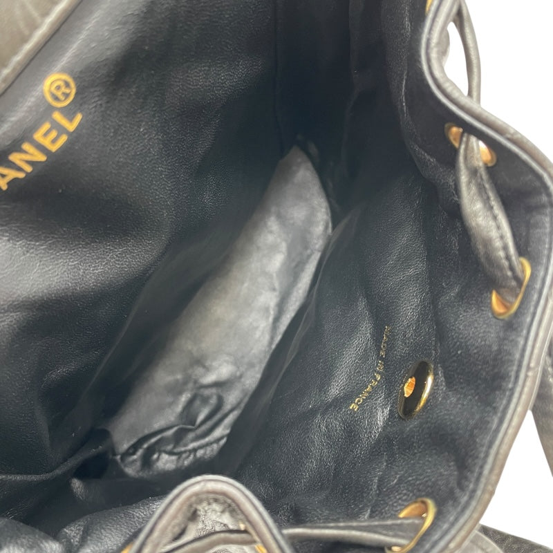 シャネル CHANEL マトラッセ リュックサック 3番台 ブラック GD金具