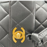 シャネル CHANEL マトラッセ リュックサック 3番台 ブラック GD金具 ラムスキン レディース リュック・デイパック