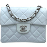 シャネル CHANEL ミニマトラッセ18 A01115 5番台 ホワイト SV金具 ラムスキン レディース ショルダーバッグ