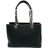 シャネル CHANEL GST チェーントート バッグ A50995 14番台 ブラック SV金具 キャビアスキン レディース トートバッグ