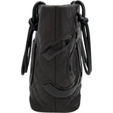 シャネル CHANEL カンボンライントートミディアム A25167 10番台 ブラウン SV金具 カーフ レディース トートバッグ